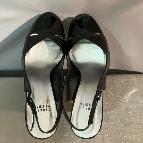 Stuart Weitzman Slingback Open Toe Wedge Heels - Picture 6 of 7